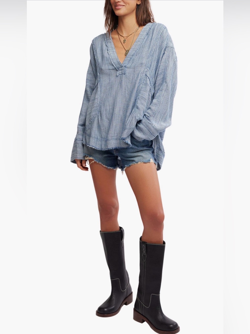 Free People-We The Free-By the Shore Oversize Top-Size Medium-NWT - Picture 1 of 16